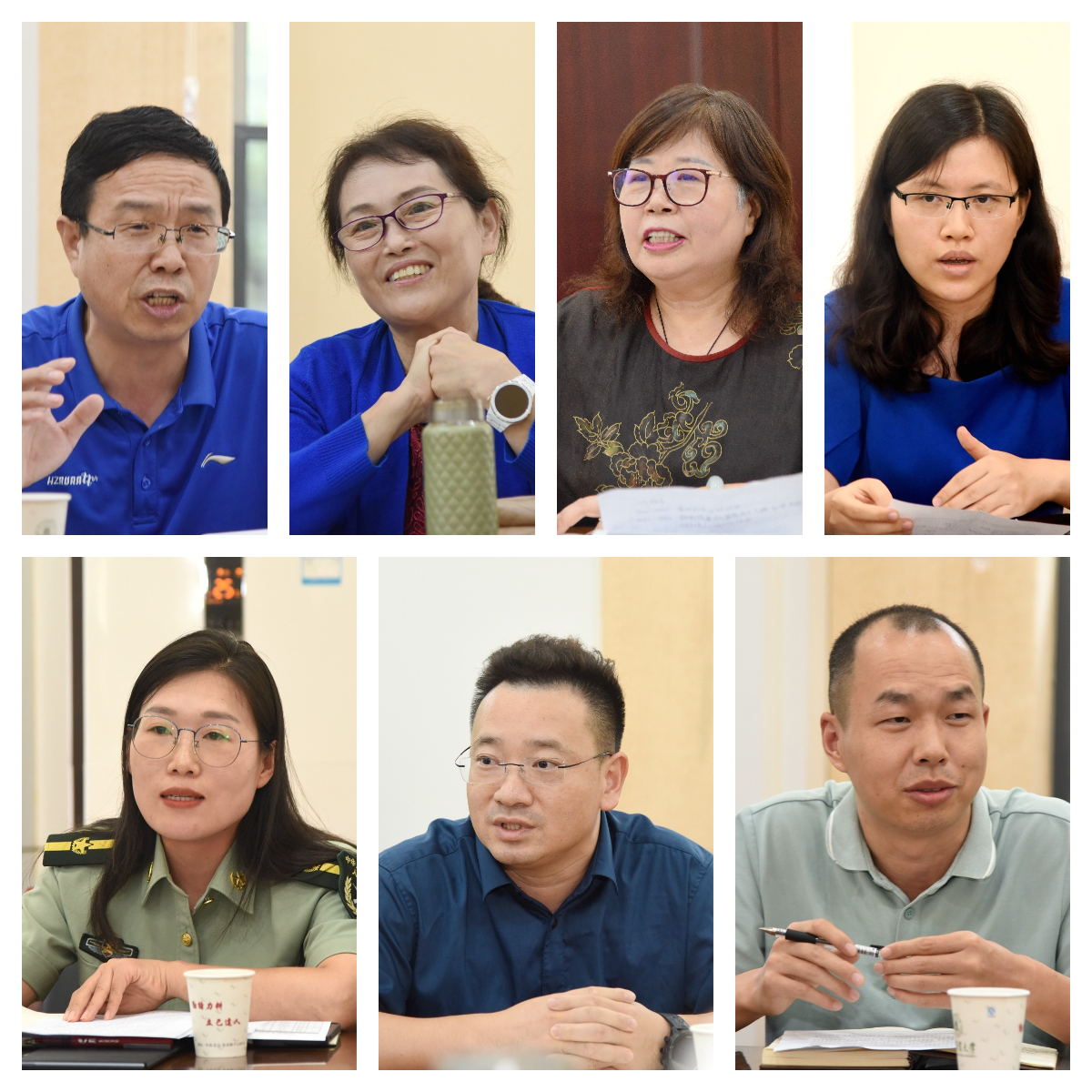 7位与会教师代表分享学习致信精神心得体会(记者 匡敏 摄)